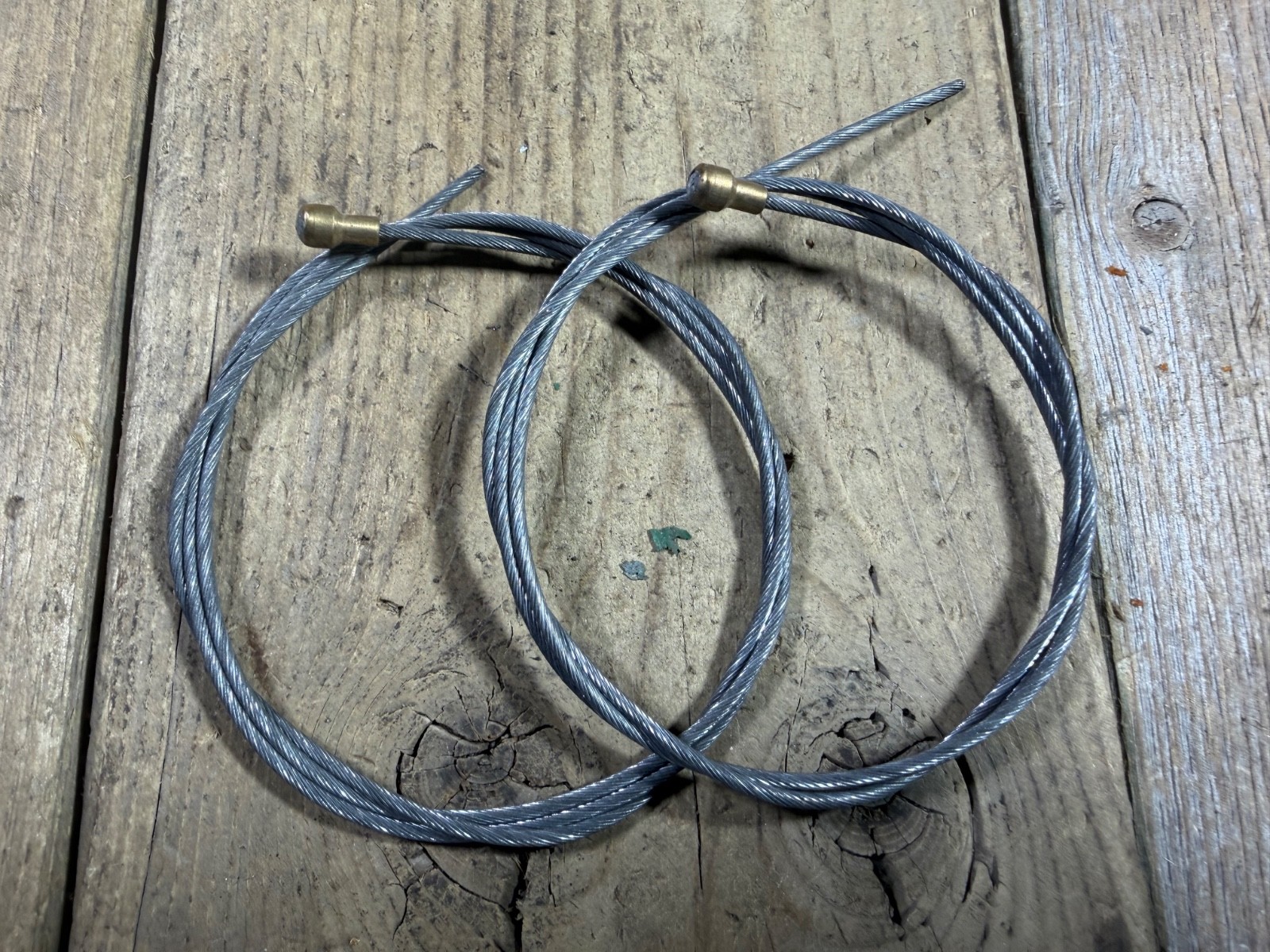 Antique Bike Bicycle Cables 5.5 mm Crimp End 2mm Diameter Cable Old x2 New