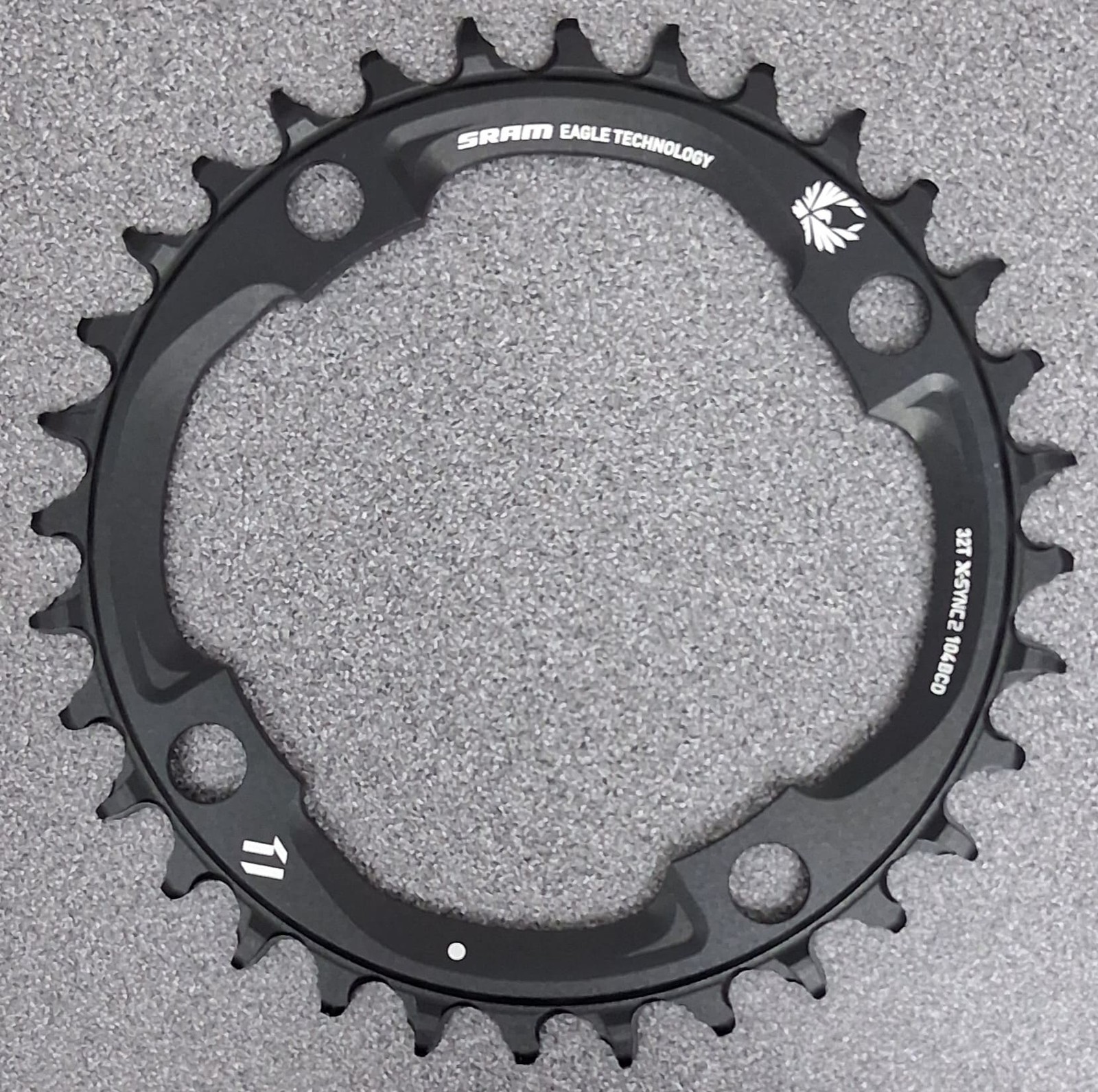 SRAM X-Sync 2 Eagle Chainring – 32t, 104mm BCD, 12-Speed, Black (Mahle) *OE*