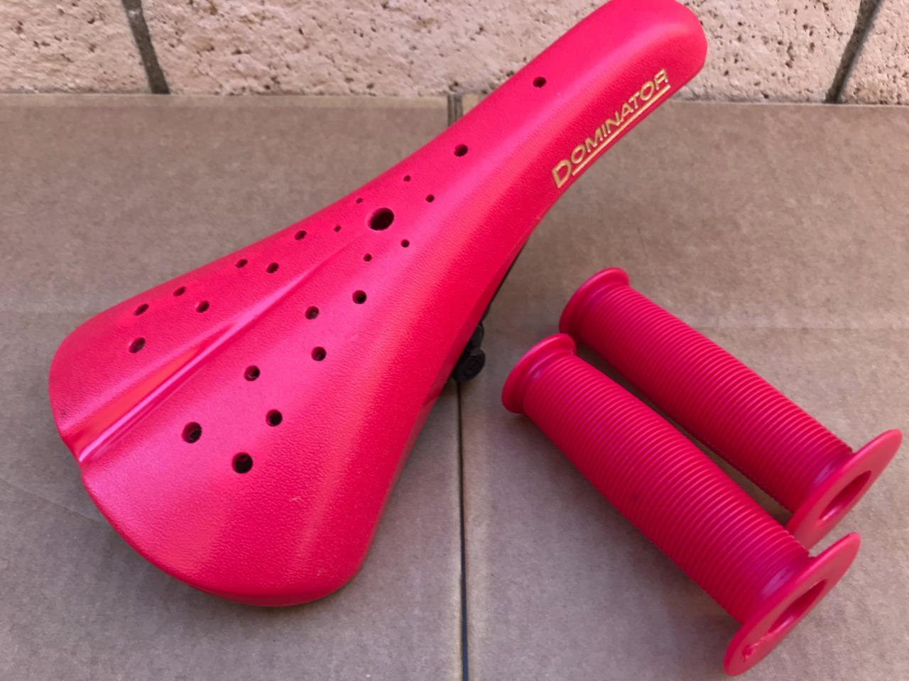 Viscount Dominator «Old School Bmx» Hard Shell RED Seat with Grips GT DYNO