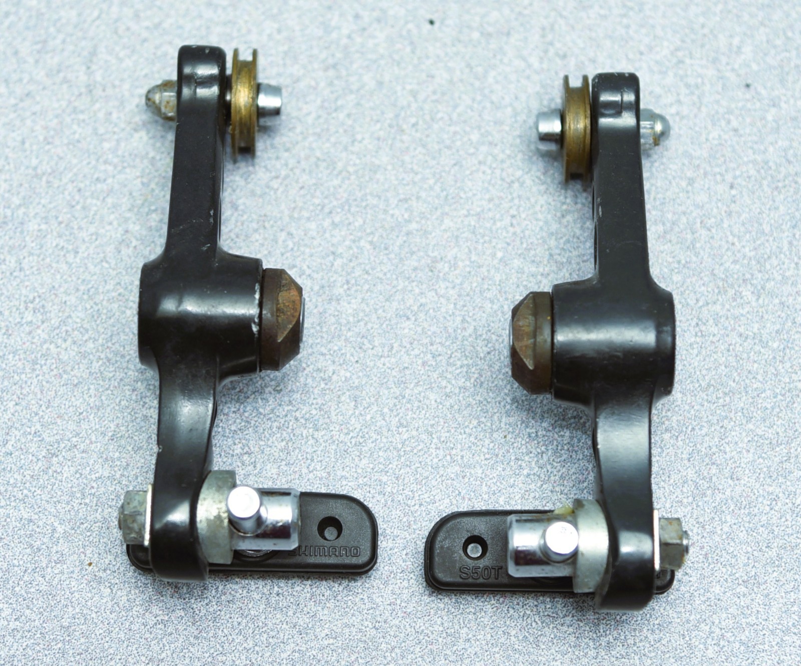 SUNTOUR ROLLER CAM BRAKE SET, FRONT/REAR COMPLETE, RARE BLACK! vintage mtb
