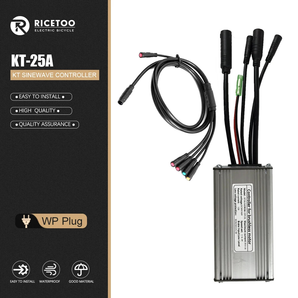 Electric Bike 500W/750W KT-25A Sine Wave Controller Set TF01U LCD Display