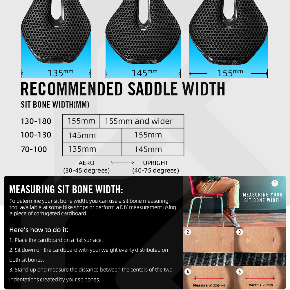 3D Printed Full Carbon Bicycle Saddle 135/145/155mm MTB Gravel Road Bike Seat
