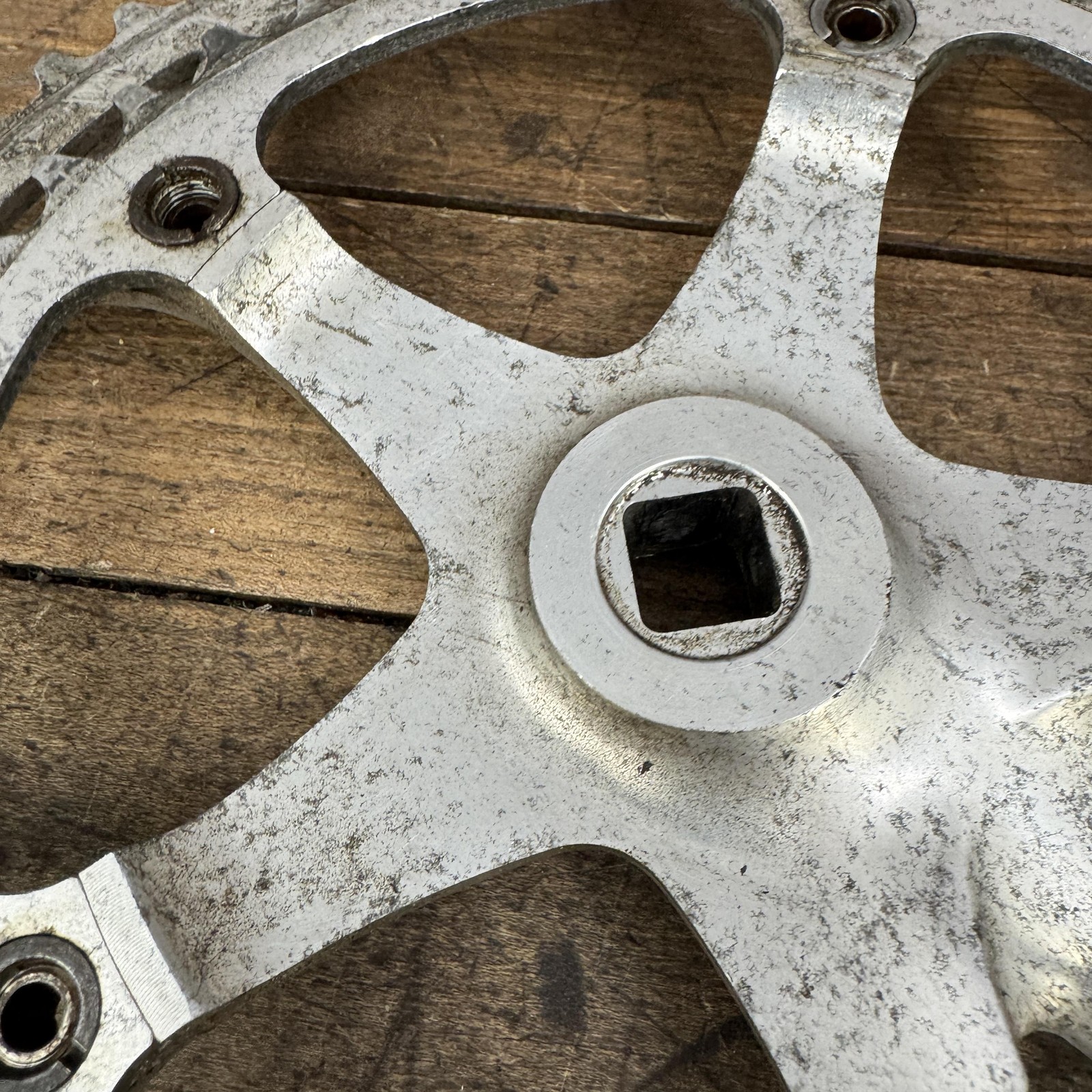 Vintage Campagnolo Crankset 170mm 135 mm Double Road 9/16x20F Italy Square Taper