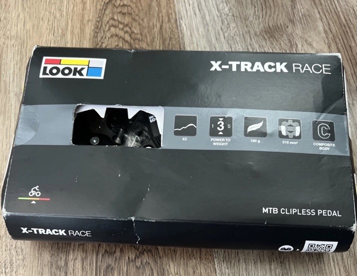 LOOK X-TRACK RACE Pedals – Dual Sided Clipless, Chromoly, 9/16″, Black