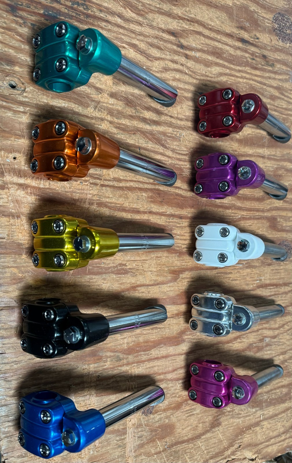 ALLOY BMX BIKE 4BOLT QUILL STEM VINTAGE CRUSIER SCHWINN STYLE BICYCLE COLORS