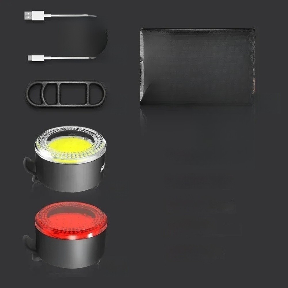 COB Bicycle Light Set 500 Lumens 4 Modes USB Rechargeable Lightweight 26g