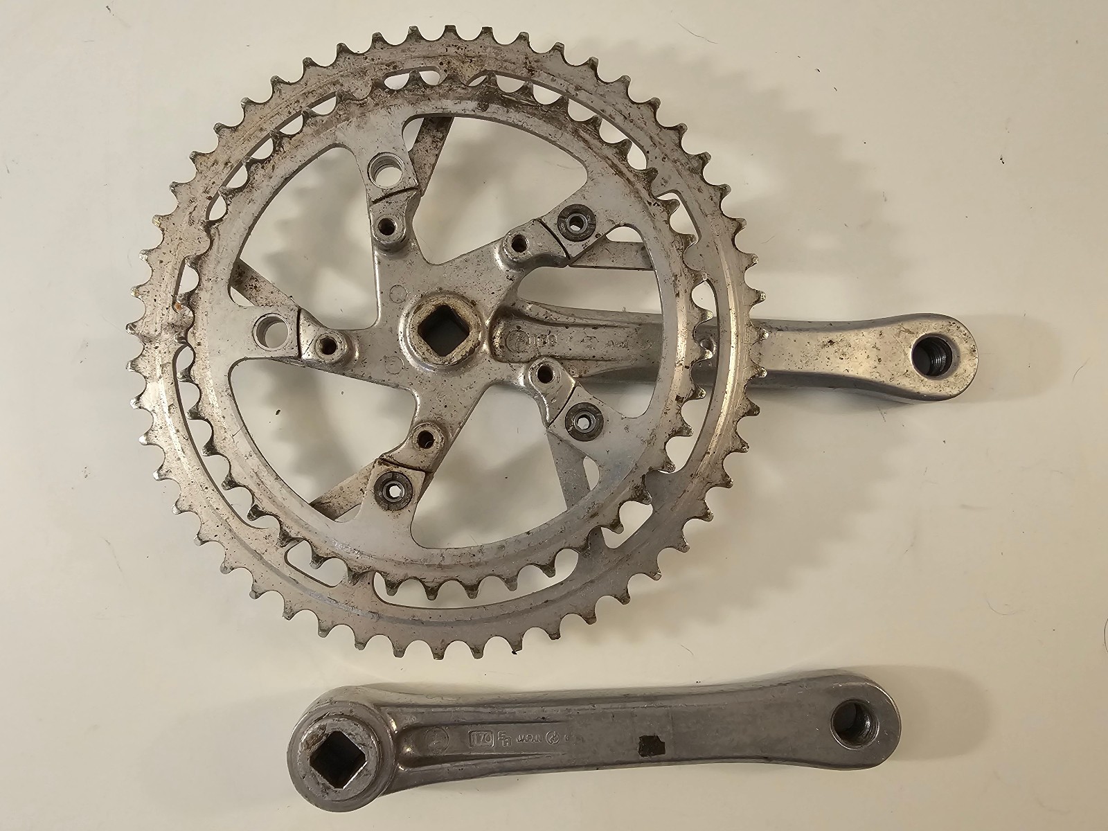 Sakae CR Bicycle Crankset..Double… 52 – 42 Teeth. Bike….170mm…Silver