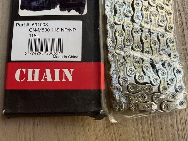 S-Ride CN-M500 Nickel-Plated 11 Speed Chain fits Shimano or Sram 118 links
