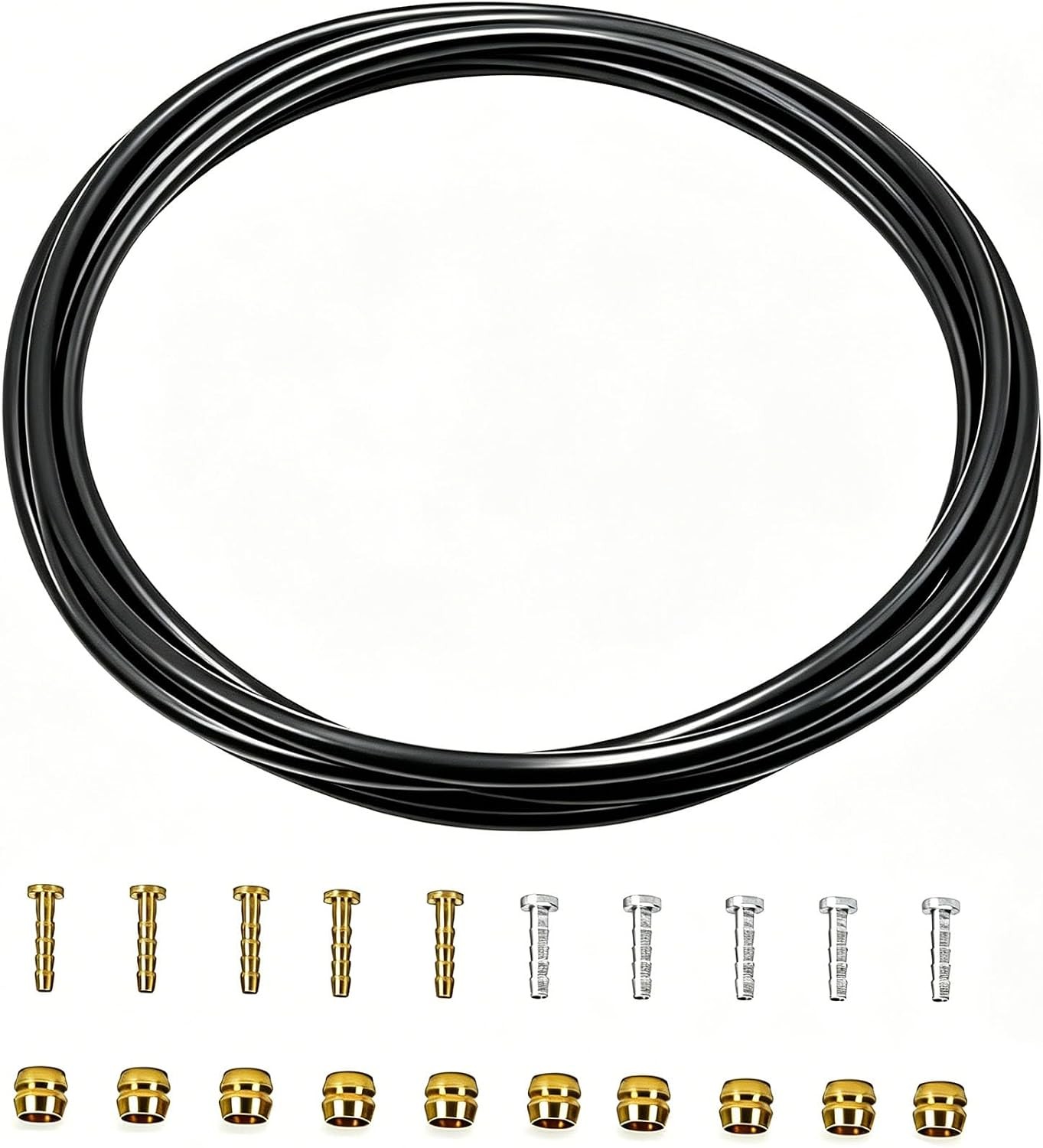 Bike Hydraulic Brake Hose Kit, 2500mm Bike Brake Oil Tube ID.2mm x OD.5mm with