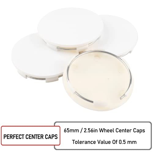 65mm (2.56in) / 62mm (2.44in) Wheel Hub Center OD: 2.56 in, ID: 2.44 in White