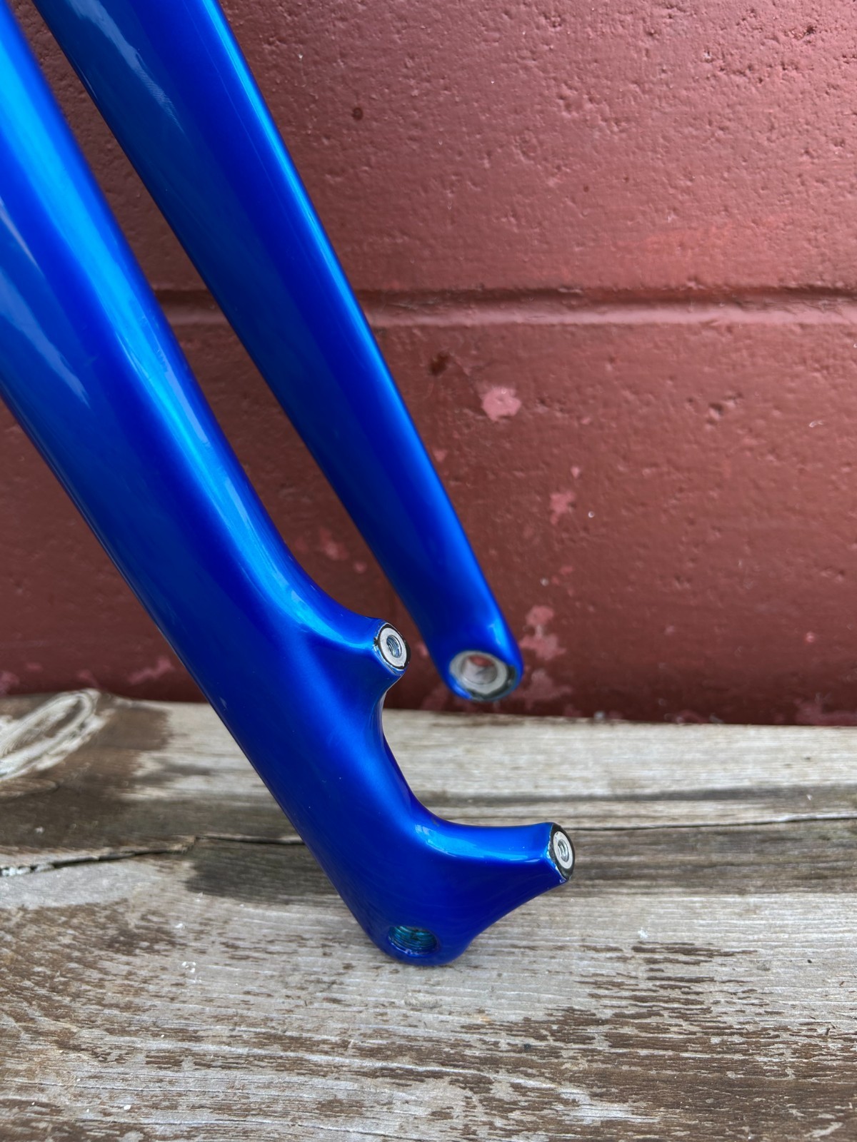 Salsa Cycles 700c 1 1/8 to 1 1/4 Tapered Thru Axle Disc Brake Blue Carbon Fork