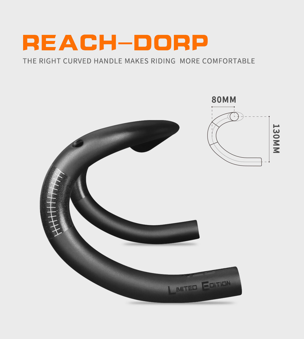 Carbon Fiber Bicycle Handlebar Road Bike Racing Aero Drop Bar 31.8*400/420/440mm
