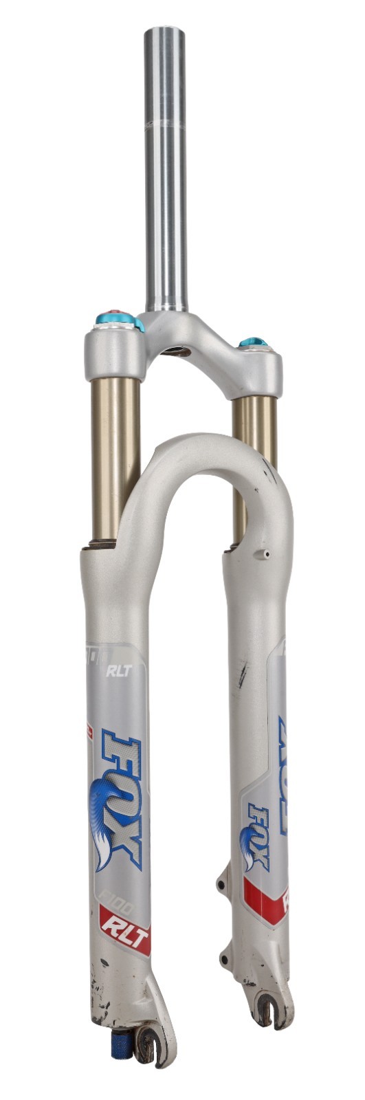 Fox Factory F100 RLT Disc Mountain Bike Fork 26″ 100mm w/ Lockout 32 SILVER QR