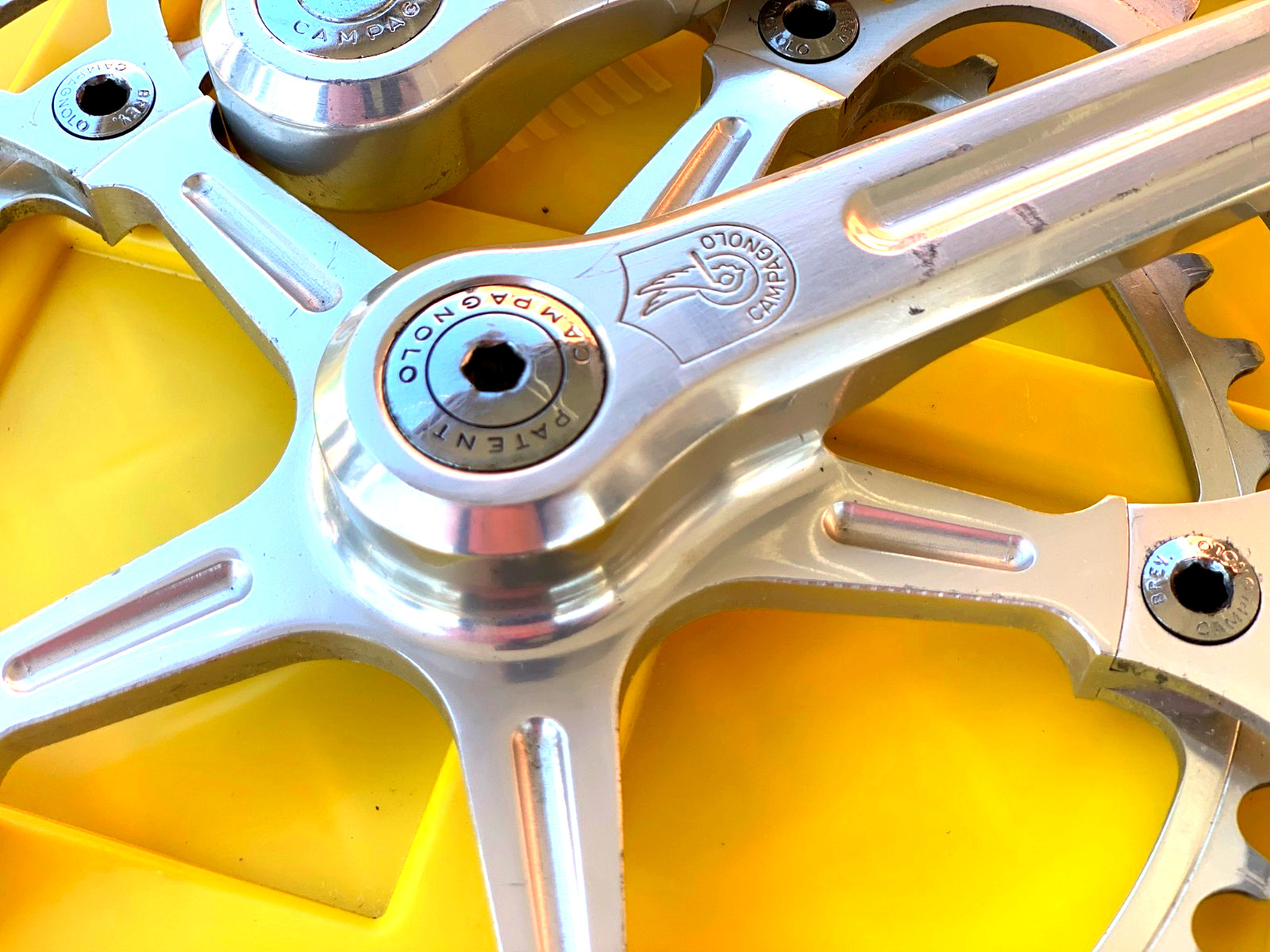 Vintage 80s CAMPAGNOLO SUPER RECORD STRADA Double Crankset 170mm 52/42 Road Bike