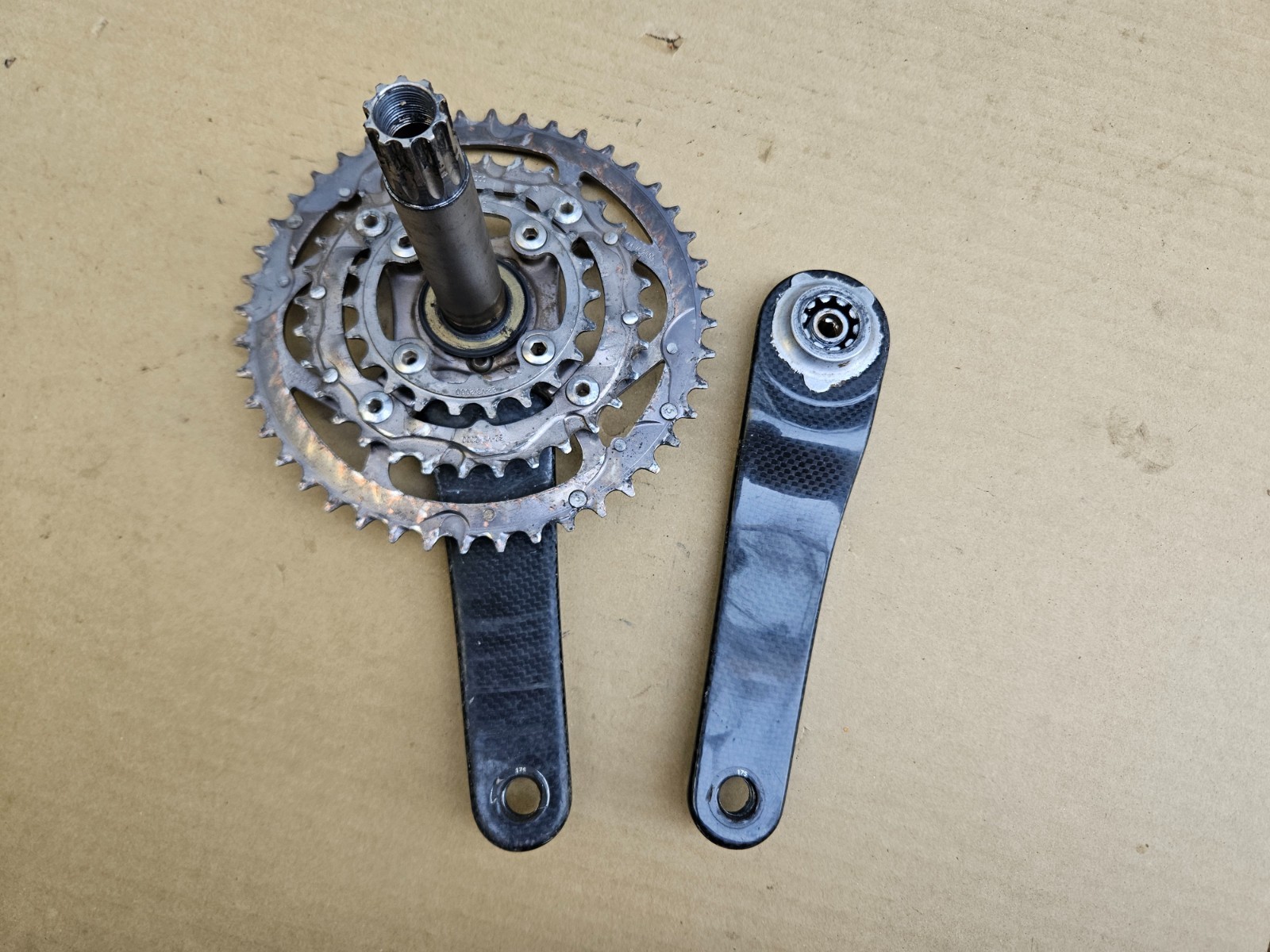 Truvativ Stylo Carbon Fiber Triple Mountain Bike Crankset 175mm 44/32/22 GXP
