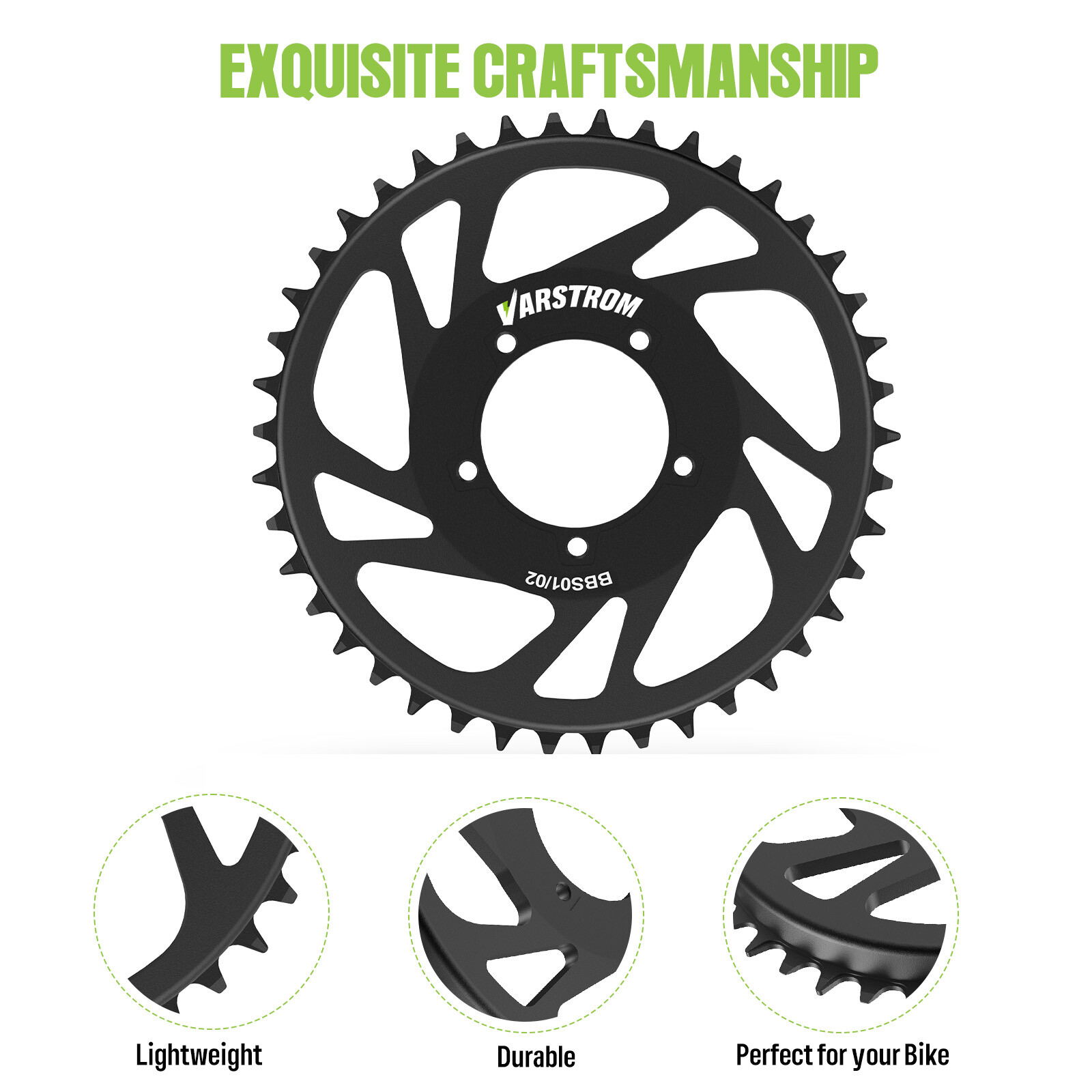 36T Sprocket for BAFANG BBS02B BBS01B 250W-750W Mid Drive Kit 42T Chainring