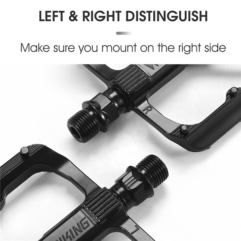 WEST BIKING Bicycle Flat Pedals Ultralight Aluminum DU Bearing MTB Bike Pedals