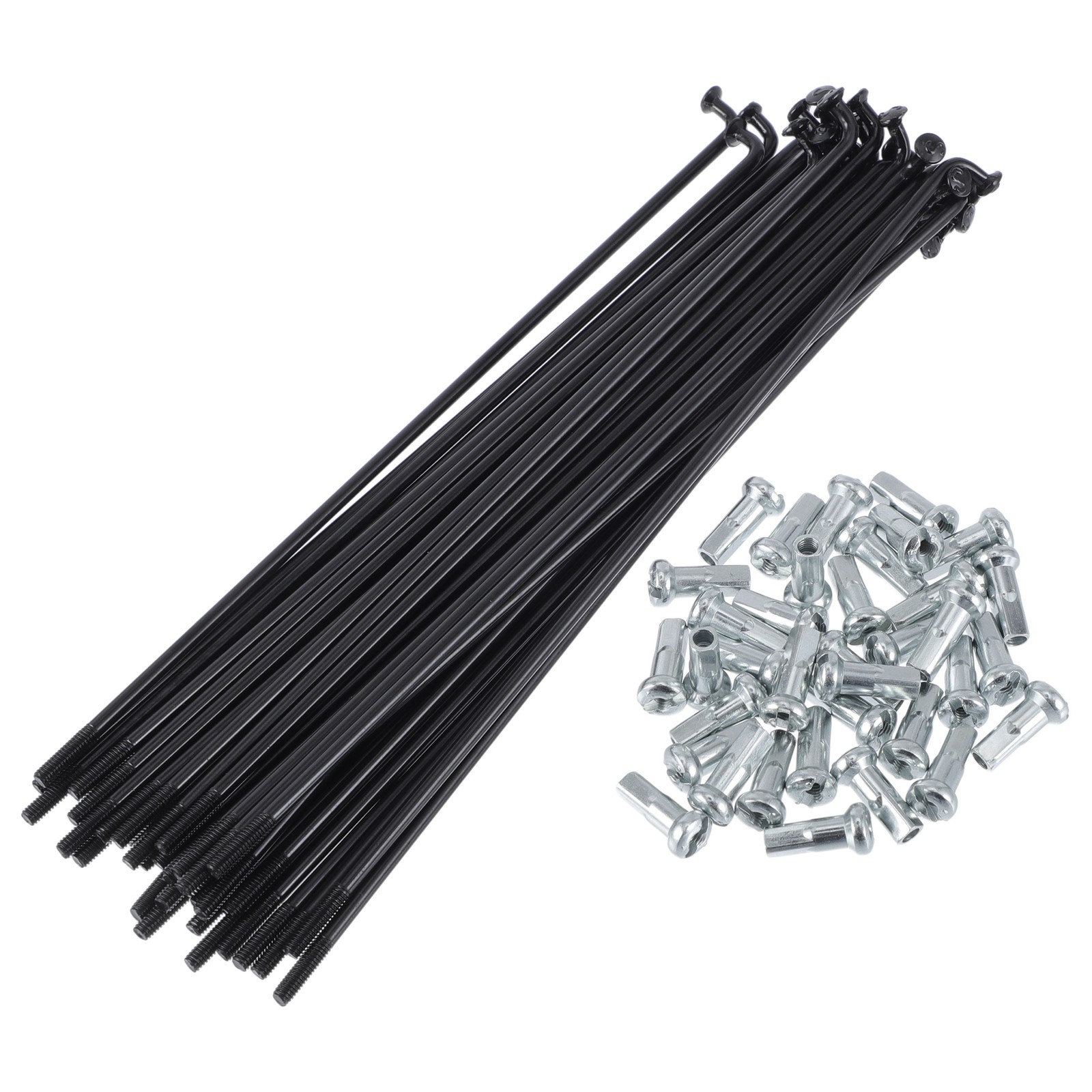 1 Set 13G 139mm Nipple Bike Spokes Steel 45 Black for Universal