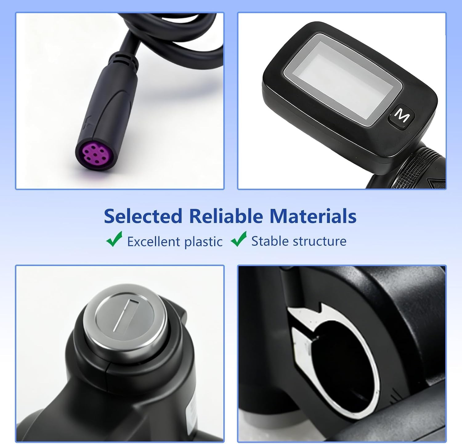 Throttle for Tuttio Soleil 01 Electric Dirt Bike, 48V LCD Display with M Key
