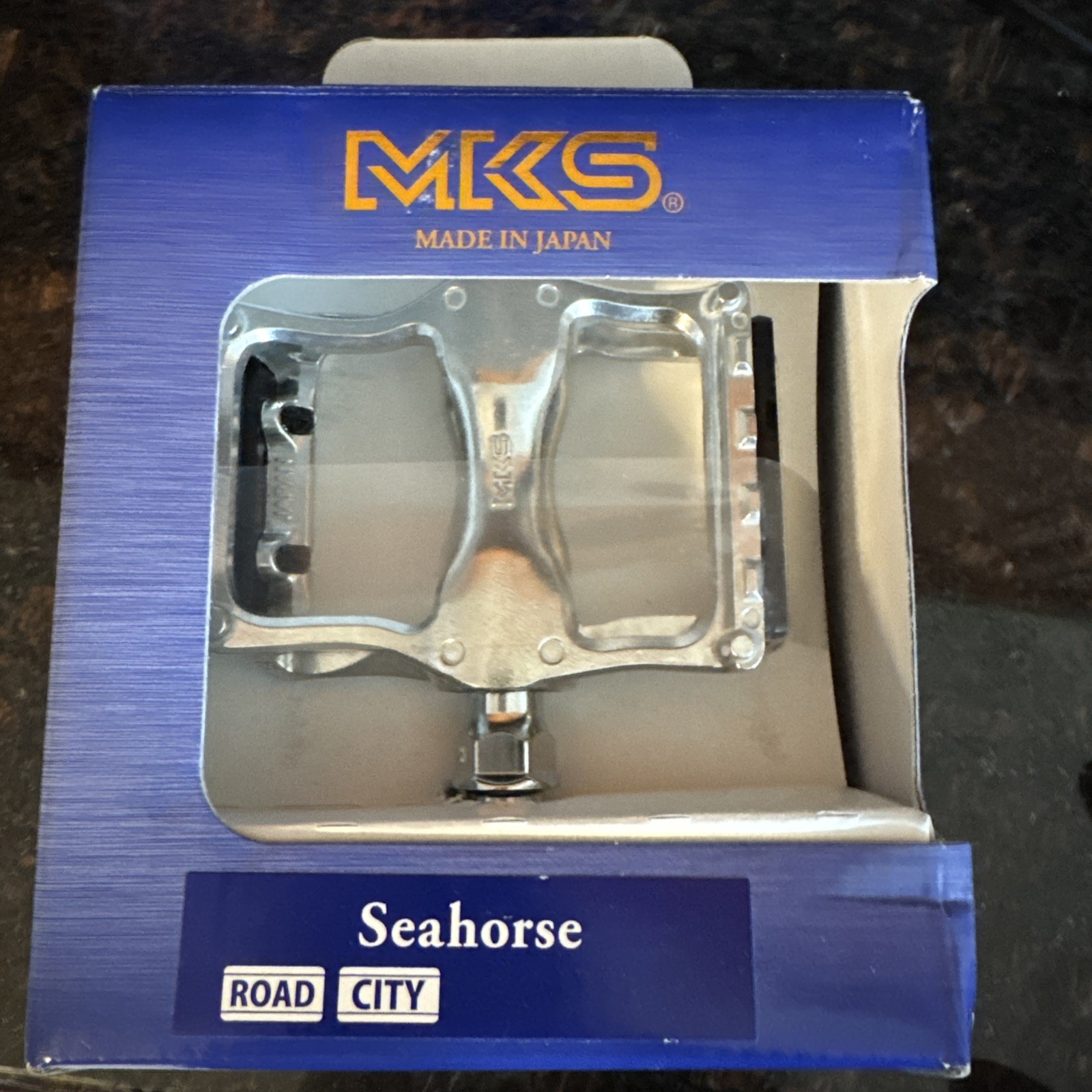 MKS Seahorse 9/16 Silver Pedals NIB