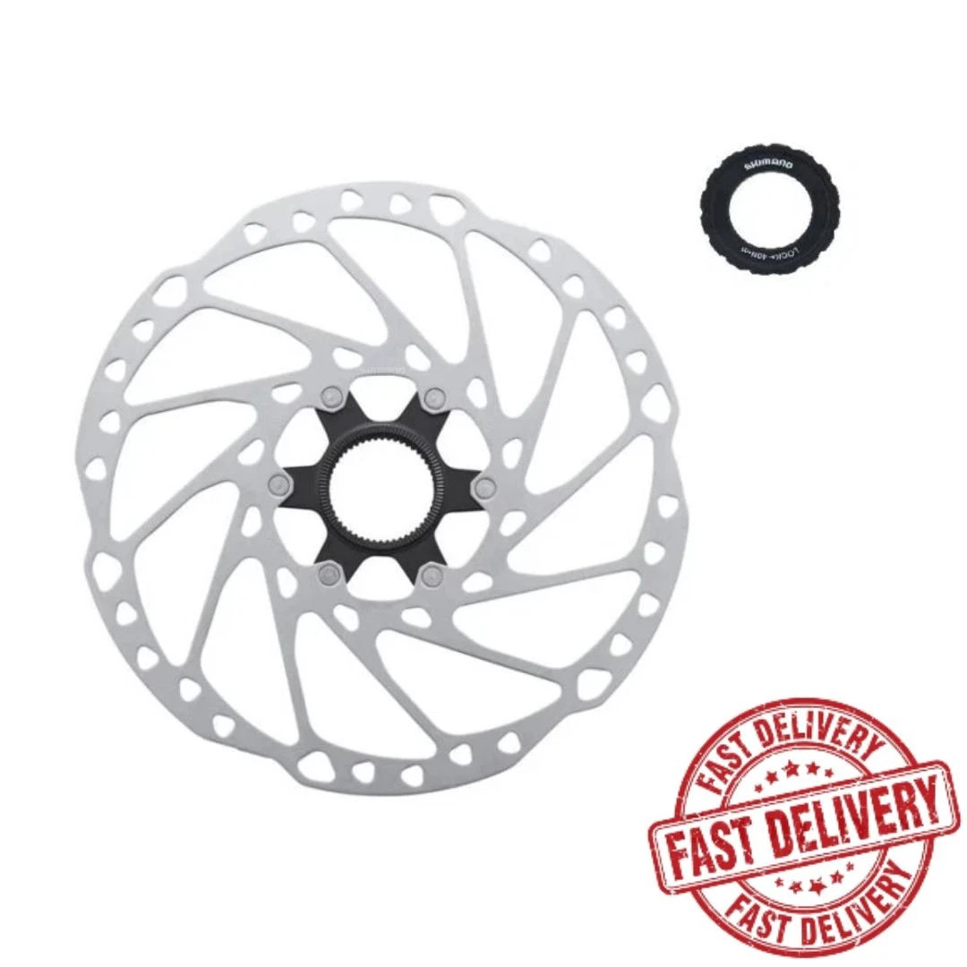 1 or 2 Shimano SM-RT64-L Deore 203mm Center Lock Rotor with Lockring