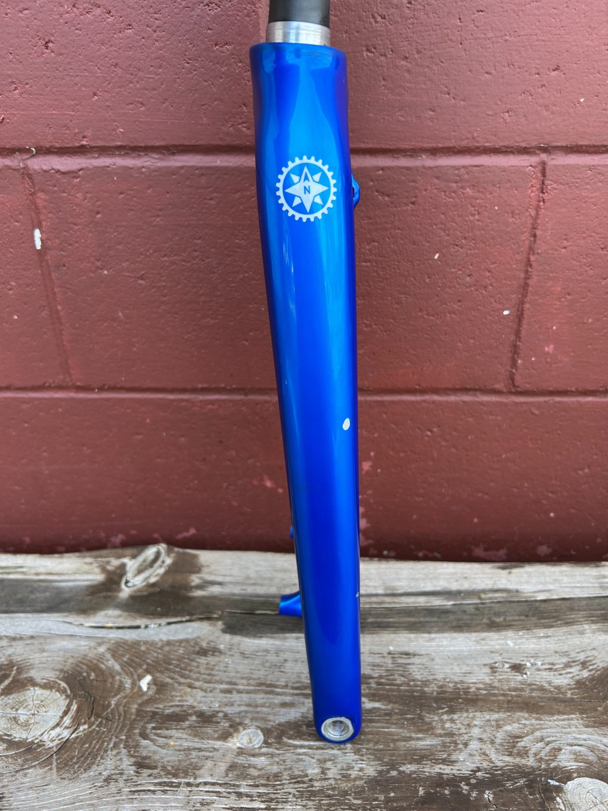 Salsa Cycles 700c 1 1/8 to 1 1/4 Tapered Thru Axle Disc Brake Blue Carbon Fork