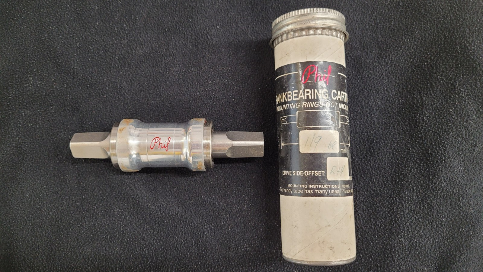 NOS, Phil Crankbearing Cartridge Bottom Bracket, 119mm, Square Taper