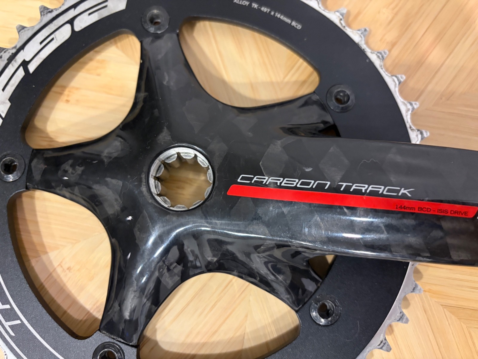 FSA Carbon Track Crankset 175mm 48T 144 BCD ISIS Fixed Gear Single Speed