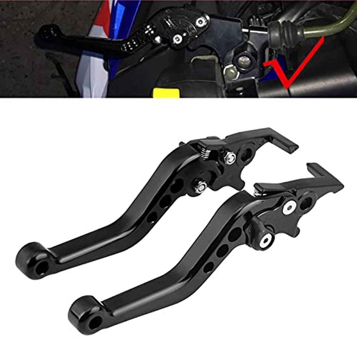 Akozon 1 Pair CNC Aluminum Alloy Motorcycle Scooter Modification Double Disc …