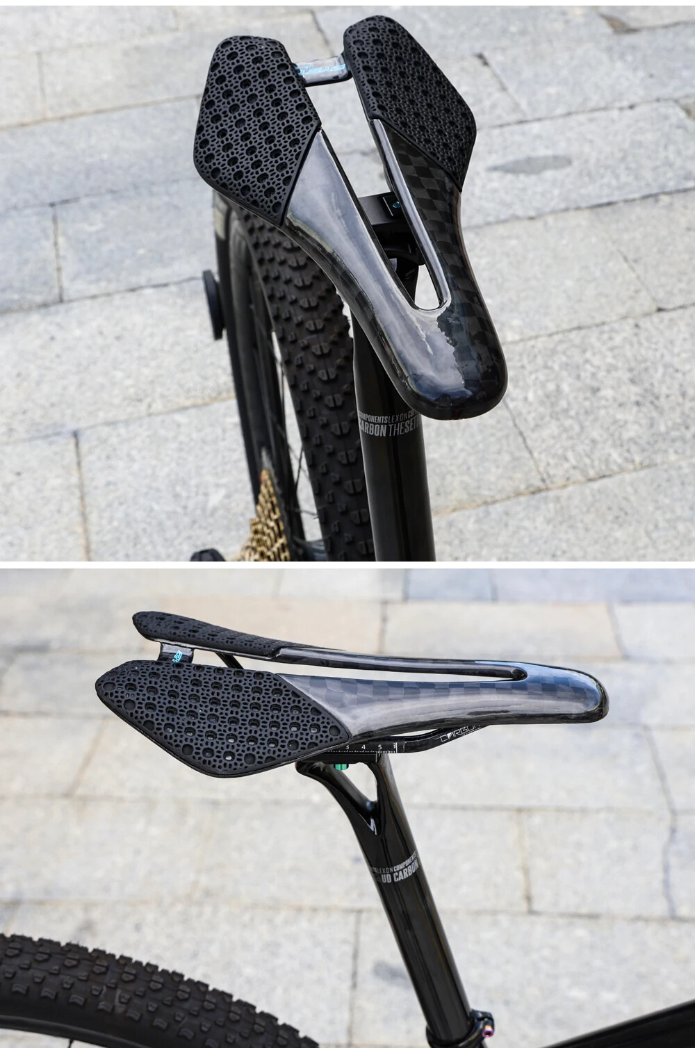 Full Carbon 3D Printed Bicycle Saddle 140mm Triathlon Road MTB Gravel Bike Seat