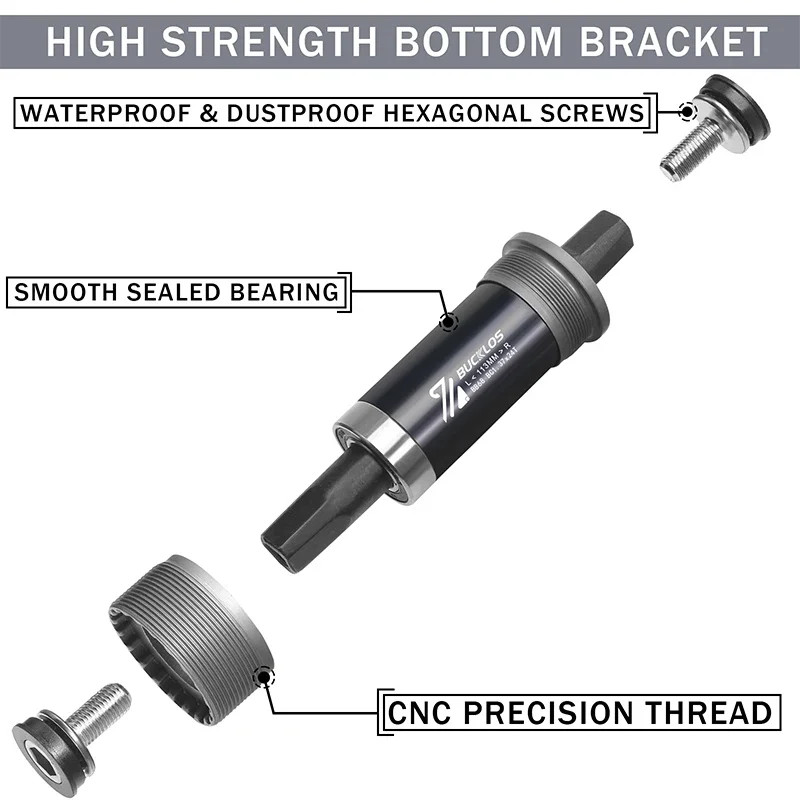 Square Taper Bottom Bracket BSA 68Mm 80Mm 90Mm 100Mm 110Mm BB for Mountain/Snow/