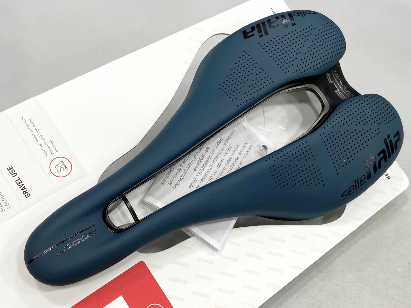 Selle Italia SLR Boost Gravel Ti316 Superflow S3 (130x248mm) Saddle (Blue)