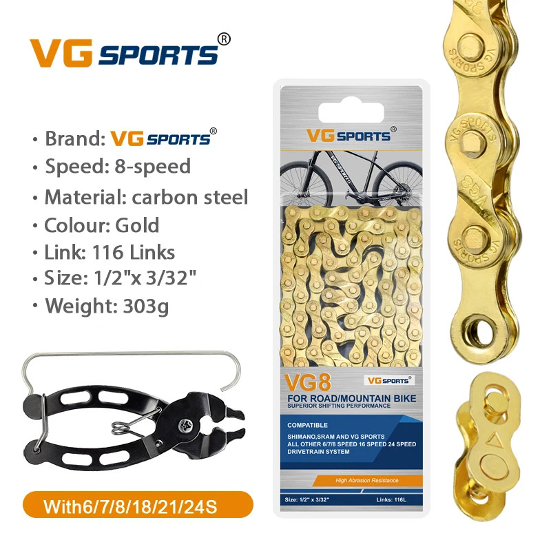 8-11 Speed Bike Chain MTB Road Bicycle Chain 8S 9S 10S 11S Parts 1Pc