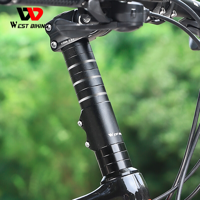 WEST BIKING Bike Fork Stem Extender Bicycle Handlebar Riser Extension Adapter