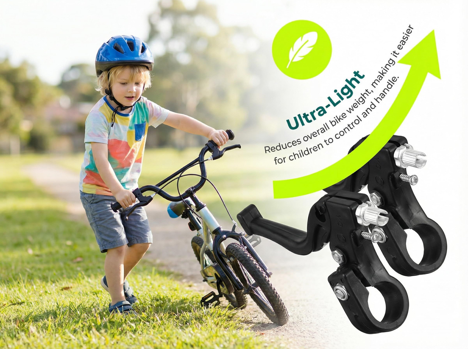 Kids Bike Brake Levers – Universal 22mm Bicycle Handle Children Black
