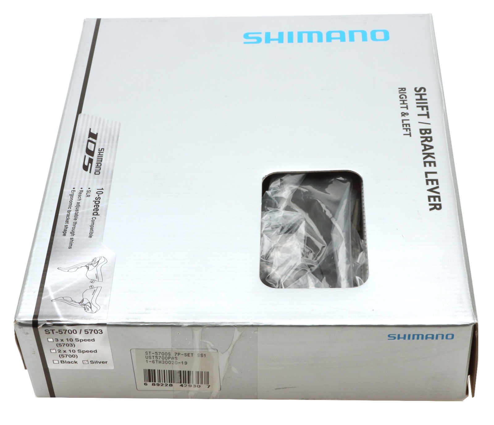 Shimano 105 ST-5700-S Shift/Brake Lever Set STI 2x10s Silver NOS NEW