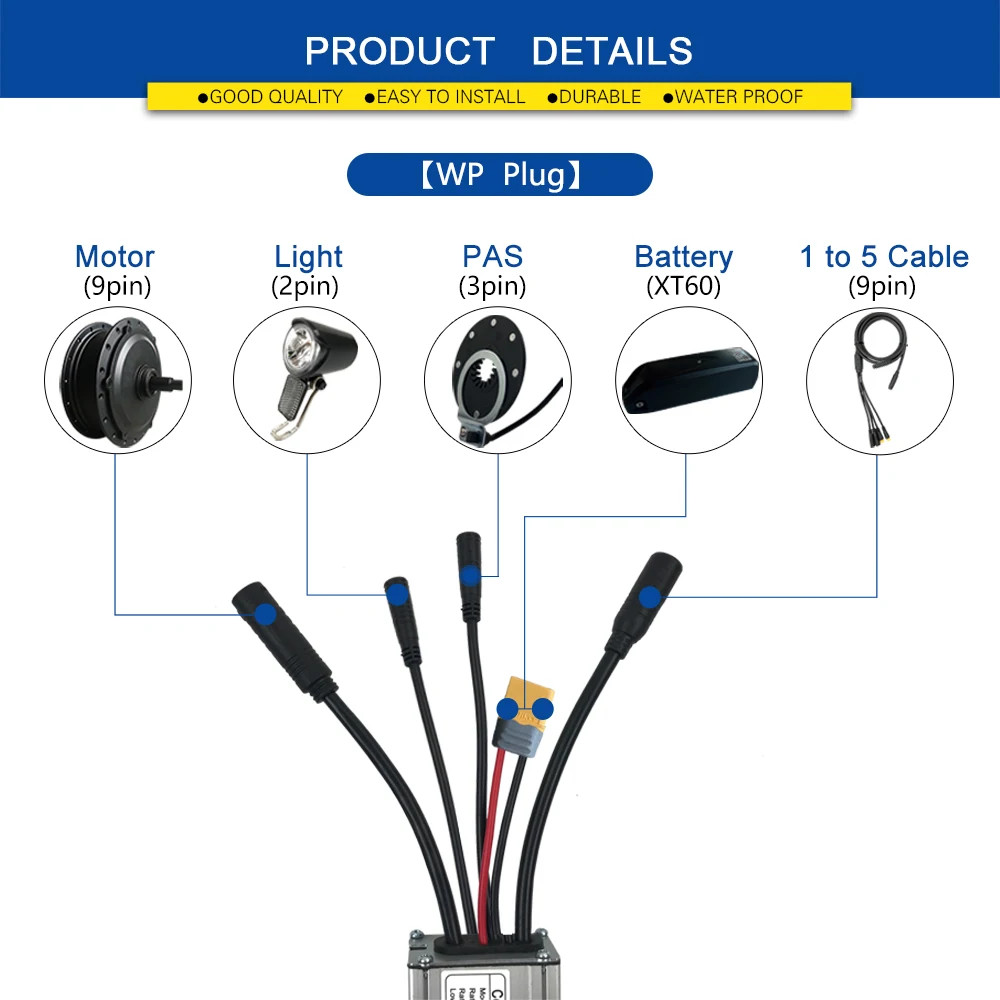 Electric Bike Controller 36V 48V 250W 350W 500W 1000W 1500W Brushless Controller