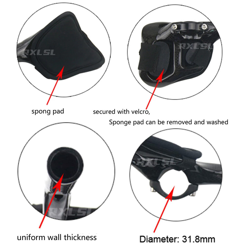 Bicycle Rest Handlebar Extender Triathlon Bar 340 Carbon Aero TT Handlebar 31.8
