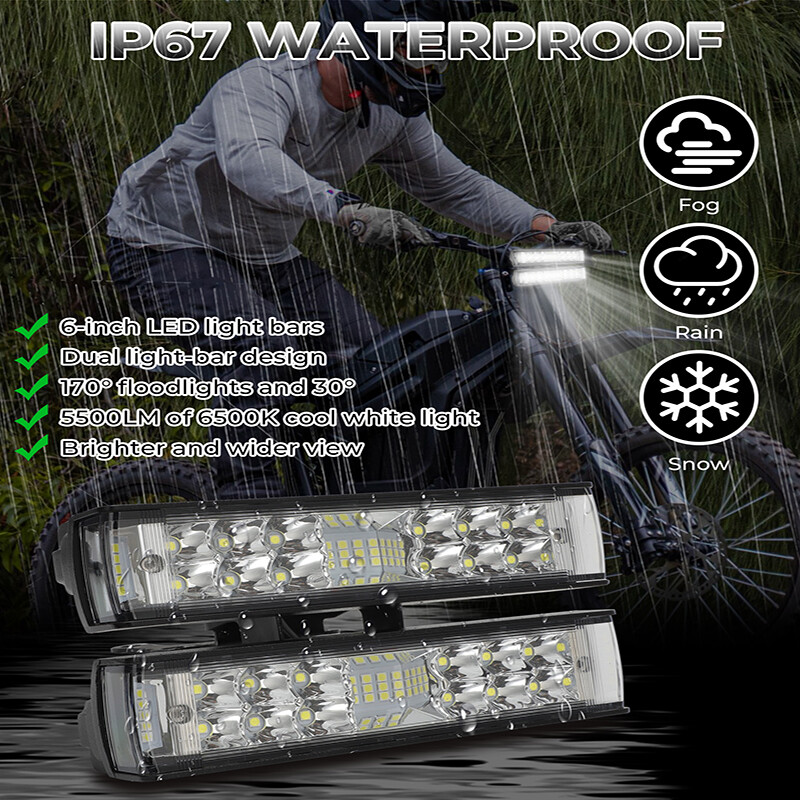 For Talaria Sting R MX4 Dual Light Bar LED Headlight w/ Bracket Plug-N-Play US