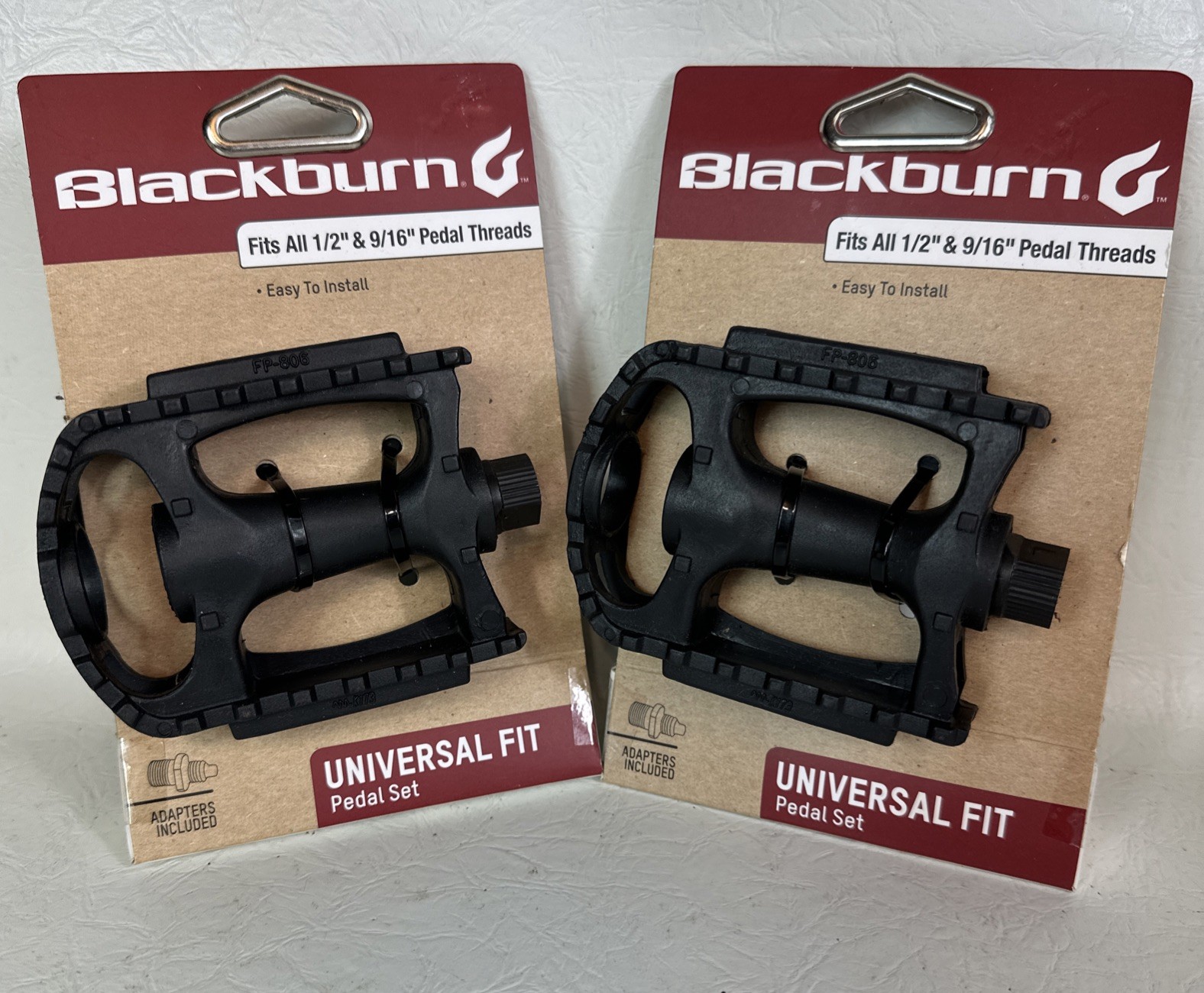 2 Sets Blackburn Universal Fit Pedal Set – Fits All 1/2″ & 9/16″ Threads – NEW