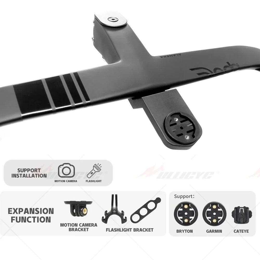 Road Bike Integrated Internal Cable Carbon Handlebar 28.6mm Steer with Spacers