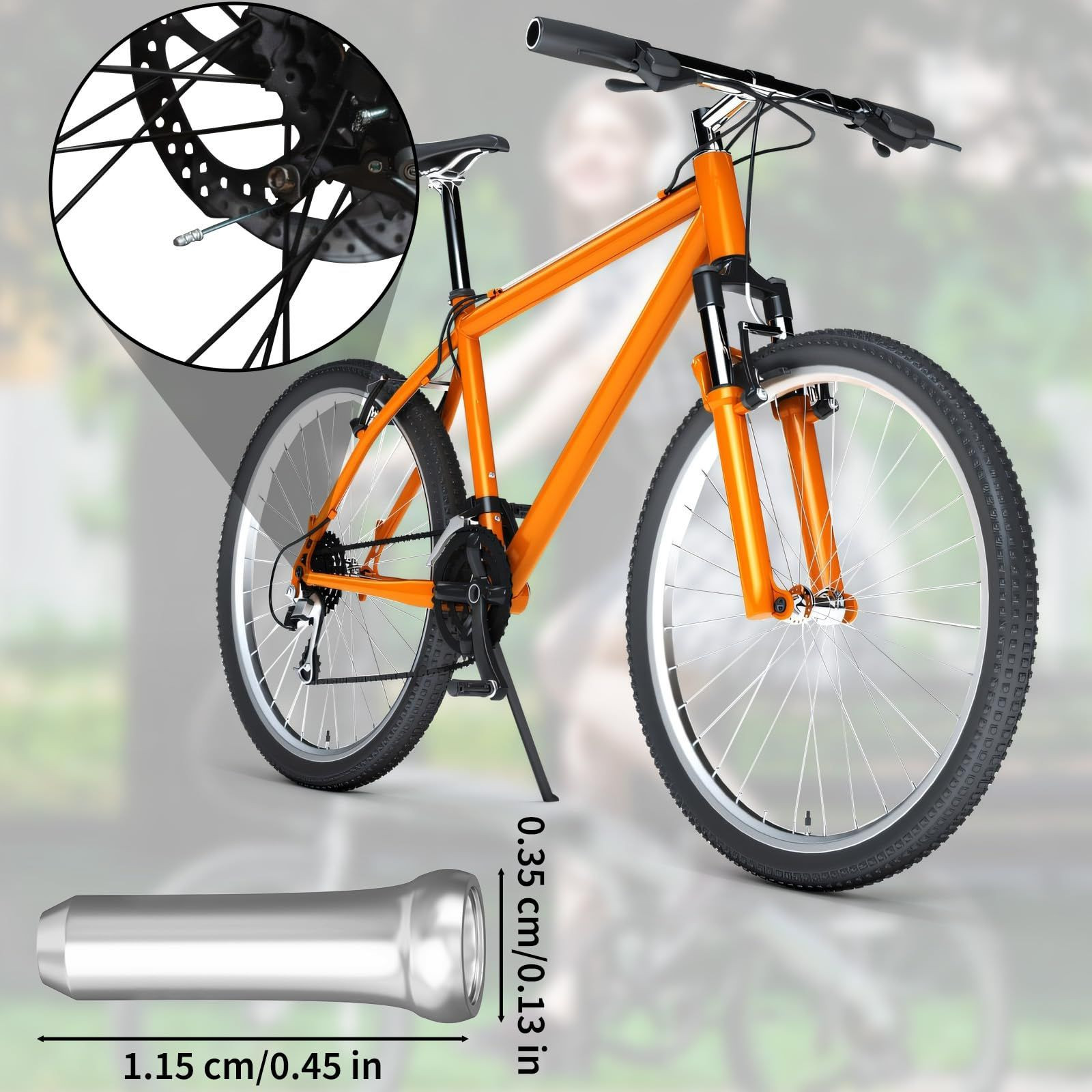 150 PCS Bike Cable End Caps – Aluminum Alloy Brake & Derailleur Long, Silver