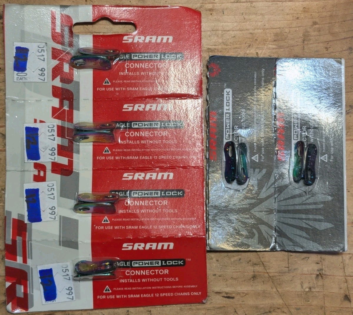 SRAM Eagle Powerlock 12 Speed Chain Connector Link Oil Slick/Rainbow – Lot of 6