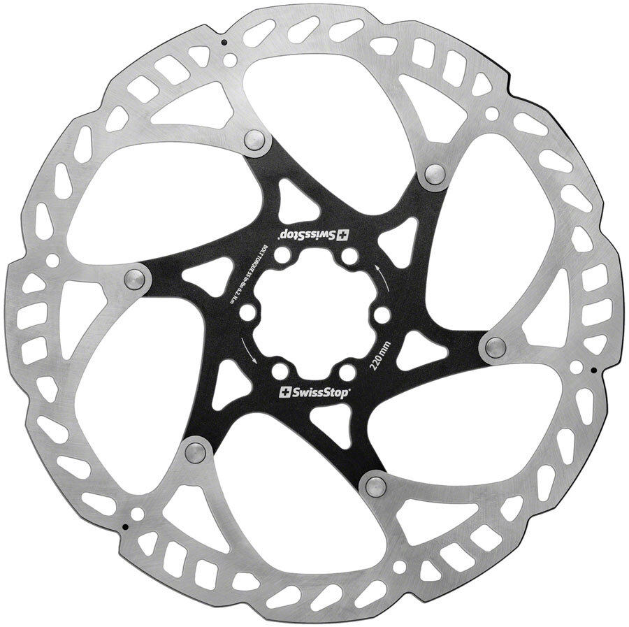SwissStop Catalyst Pro Disc Rotor – 220mm, 6-Bolt, Silver/Black
