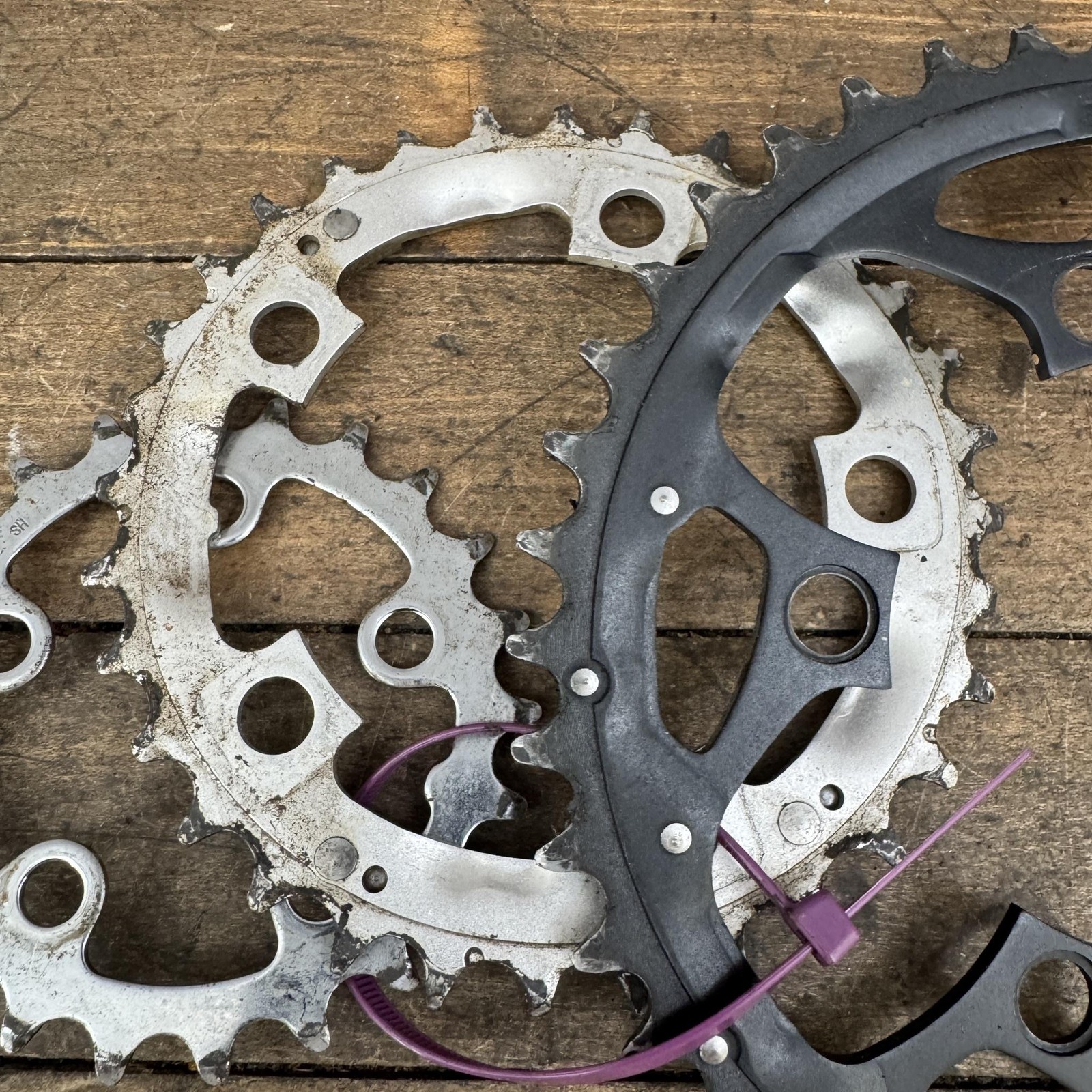 Vintage Shimano Deore Chainring Set 94 BCD Hyperdrive-C SG Triple 90s MTB