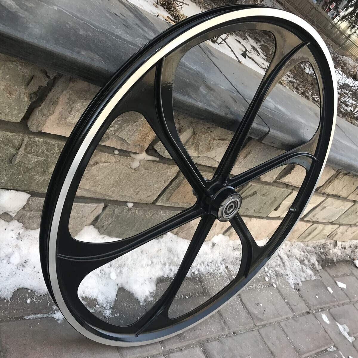 CDHPOWER 26″ Aluminum Mag Wheels Set & Red Bike Fork & Headset-Motorized Bicycle