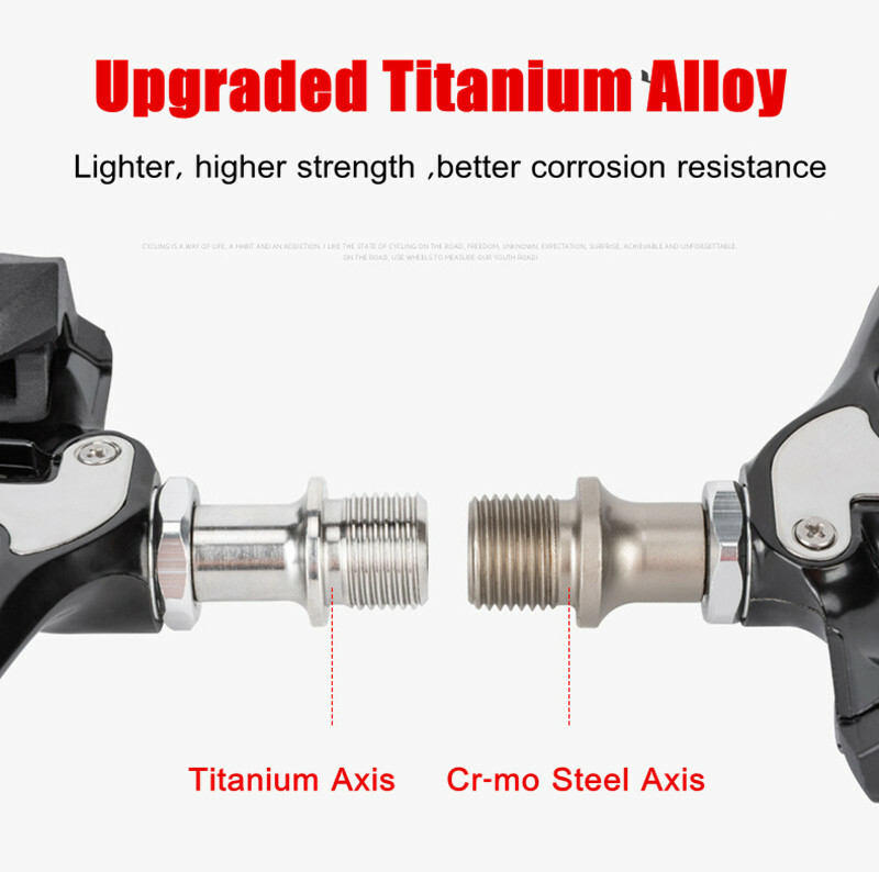 Promend Ultralight 217g Titanium Road Bike Self-lock Pedals Bicycle Lock Pedals