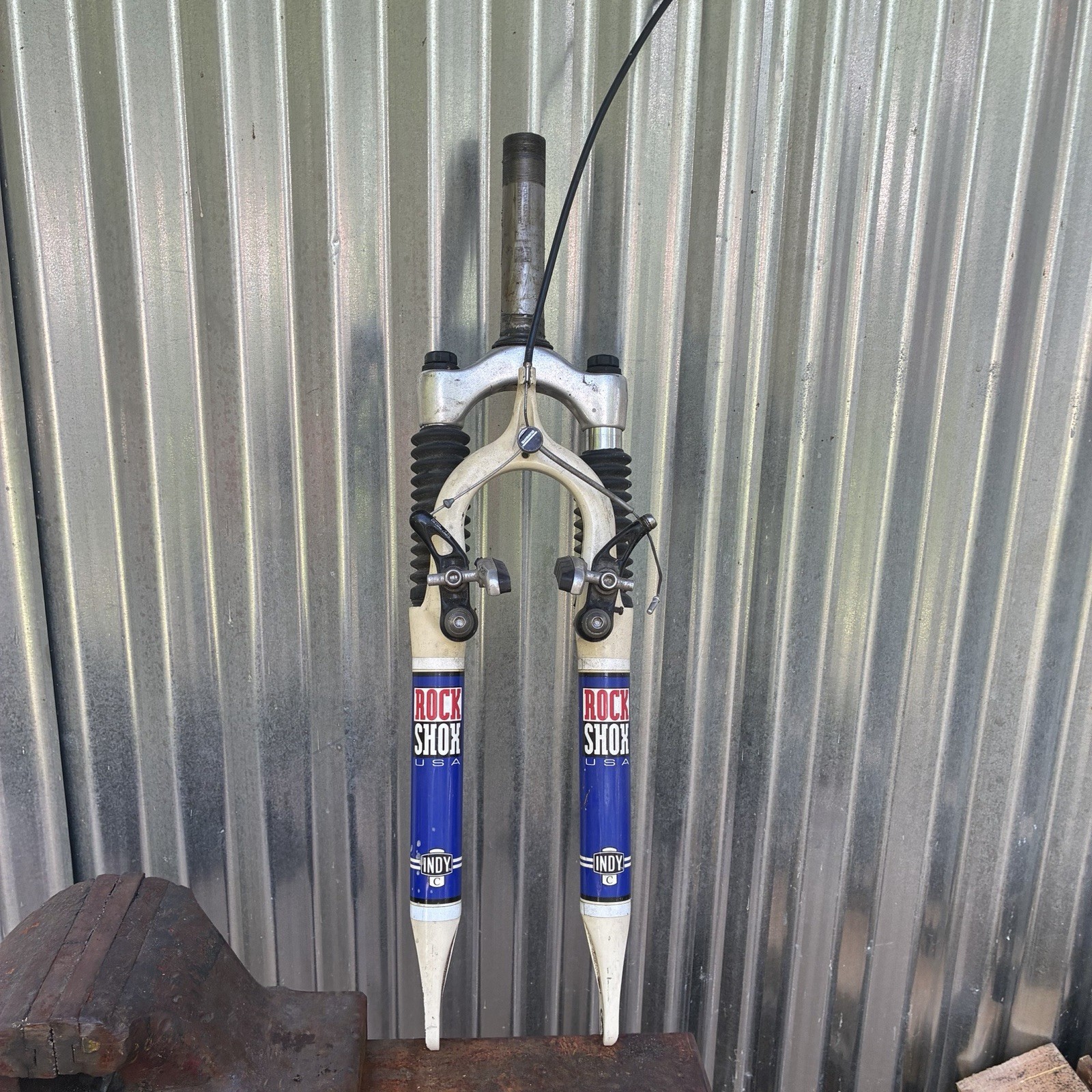 Vintage RockShox Indy C Suspension Fork 1 1/8 Threaded W/deore Xt Canti 5.5in