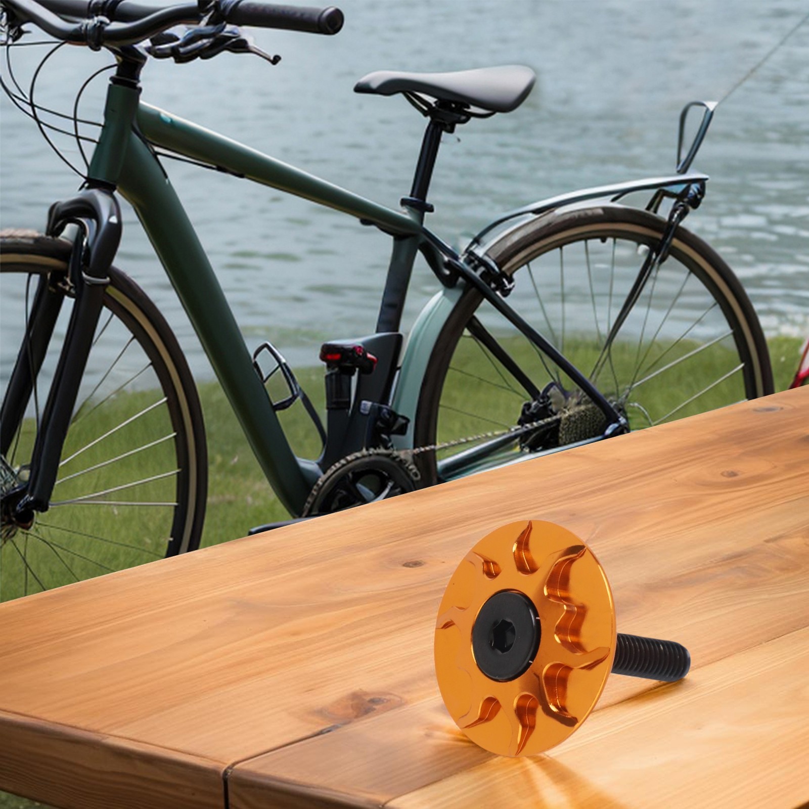 Aluminum Alloy Headset Cap with Stainless Steel Bolt for Modern Bicycle Designs