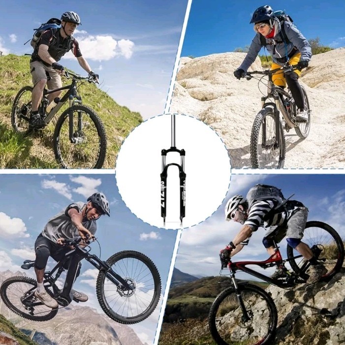 29″ MTB Suspension Fork 100mm Travel & Spacing 9mm QR Hub 28.6mm Straight Tube
